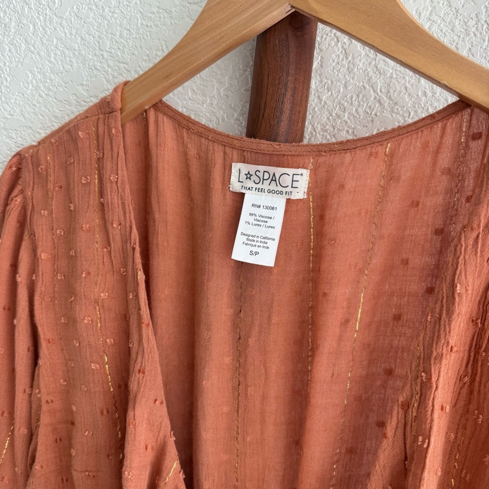 L*Space Stay Golden Beige Putty Tie Front Mini
Dress Size SP Small - Picture 7 of 12